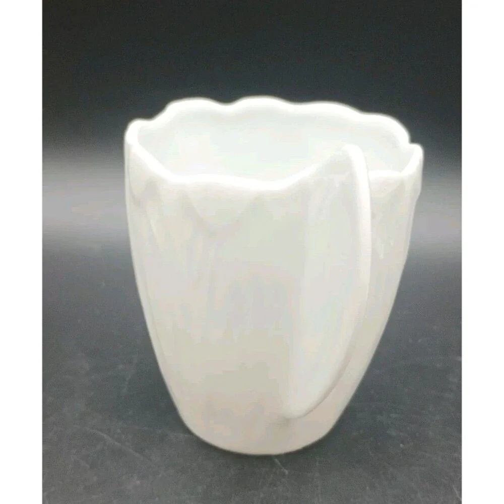 Arte Italica White Limoges Mug Jacques Pergay Endive Solid Handle